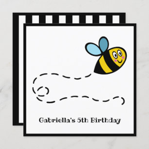 Personalised Busy Bumblebee Invitation