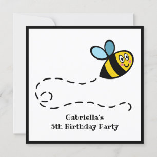 Personalised Busy Bumblebee Invitation