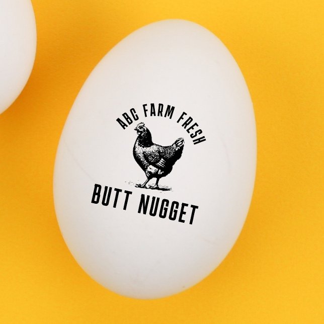 Personalised Butt nugget funny egg carton stamp (Creator Uploaded)