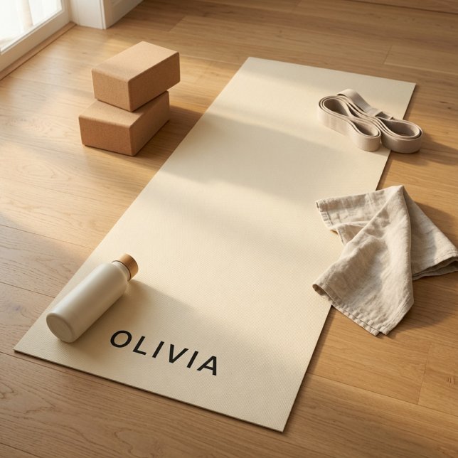 Personalised Buttercream Custom Name  Yoga Mat (Creator Uploaded)