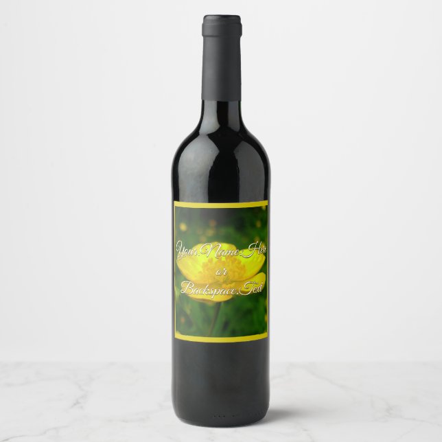 Personalised Buttercup Bottle Labels  (Front)
