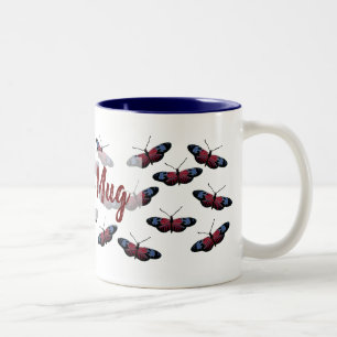 Personalised Butterflies Flight Two-Tone Mug