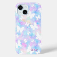 Personalised Butterflies Pink, Blue and White