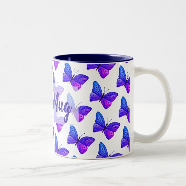 Personalised Butterflies  Two-Tone Mug (Right)