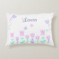 Personalised Butterfly and Flower Pink & Purple