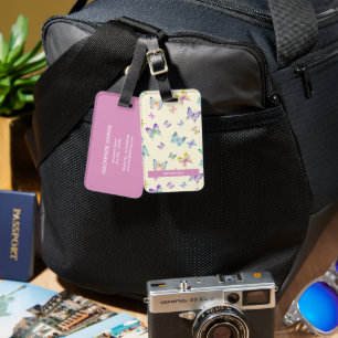Personalised Butterfly Bliss Luggage Tag