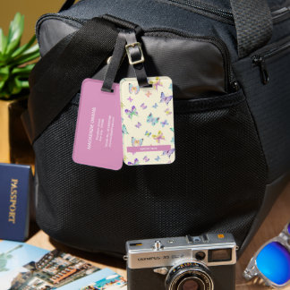 Personalised Butterfly Bliss Luggage Tag