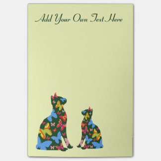 Personalised Butterfly Cat Post-It-Notes - Green Post-it Notes