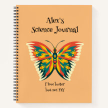 Personalised Butterfly, Colourful Butterfly Journa