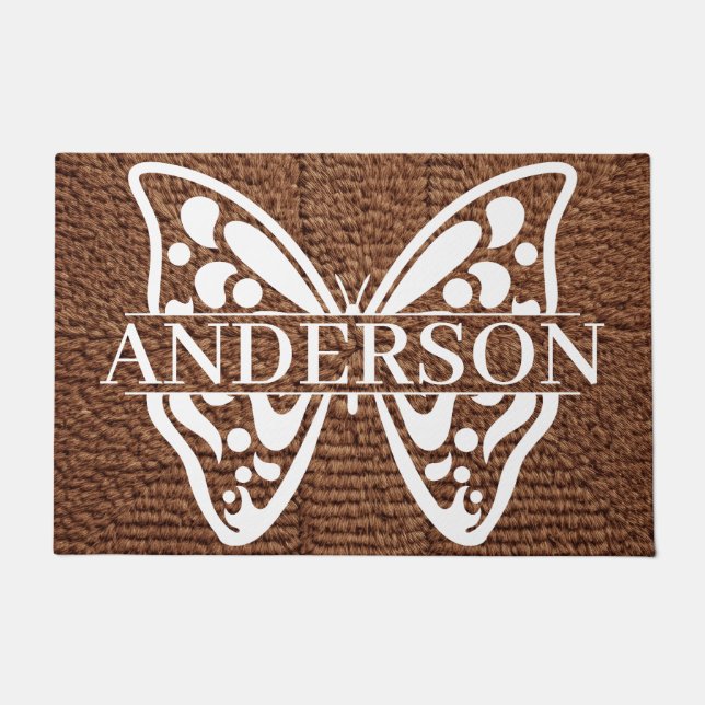 Personalised Butterfly Doormat (Front)