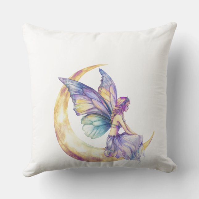 Personalised Butterfly Fairy Nursery Pillow (Back)