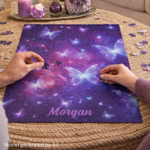 Personalised Butterfly Fantasy Art Jigsaw Puzzle