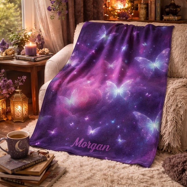 Personalised Butterfly Fantasy Art Sherpa Blanket (Creator Uploaded)