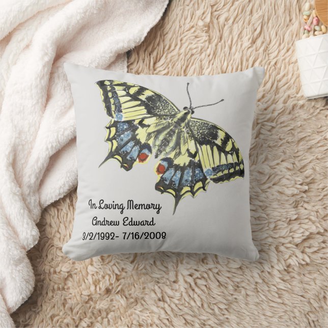 Personalised Butterfly Memorial Cushion (Blanket)