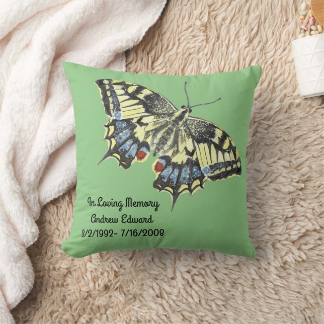 Personalised Butterfly Memorial Cushion (Blanket)