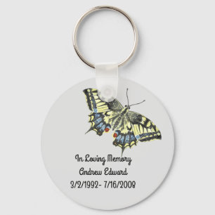 Personalised Butterfly Memorial Key Ring