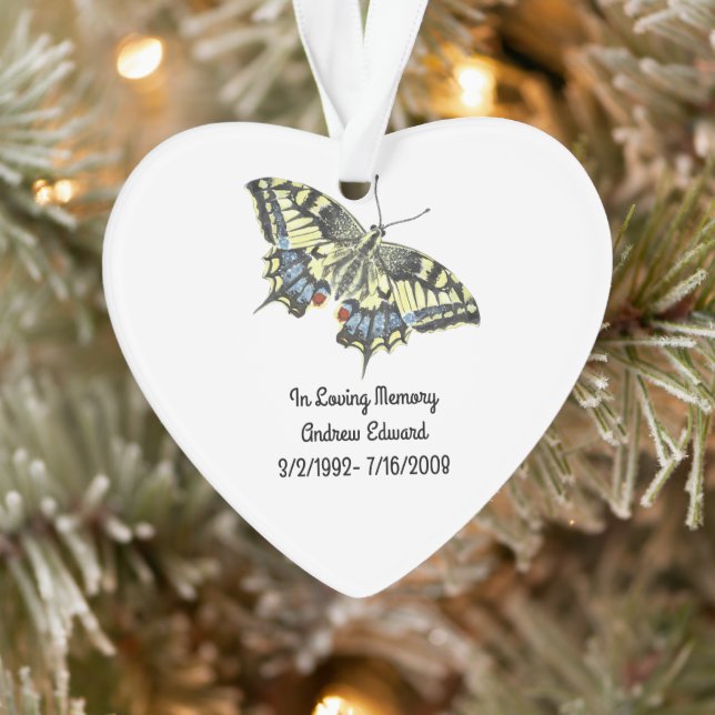 Personalised Butterfly Memorial Ornament (Tree)