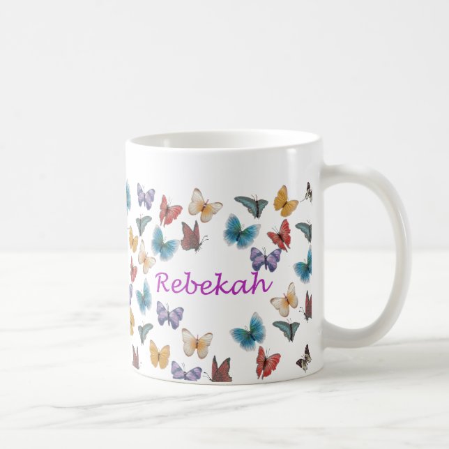 Personalised Butterfly Mug - Rebekah (Right)