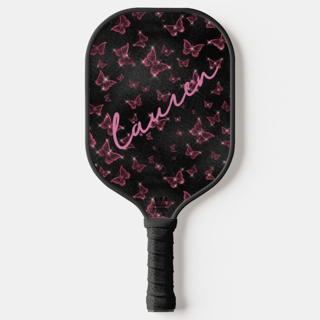 Personalised Butterfly Name Pickleball Design Paddle (Front)