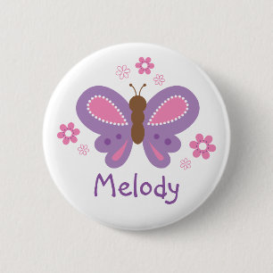 Personalised Butterfly Pin Badge