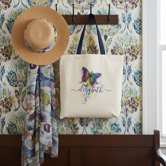 Personalised butterfly splatter   tote bag (Creator Uploaded)