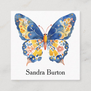 Personalised Butterfly  Square Business Card