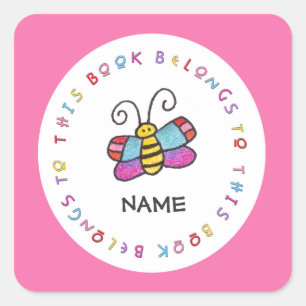 Personalised Butterfly Sticker