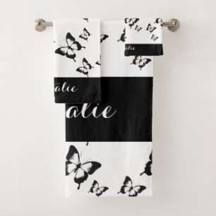 Personalised Butterfly Towel Set
