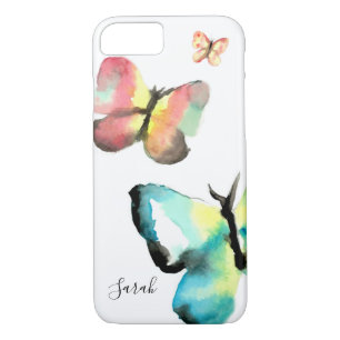 Personalised, Butterfly watercolor Case-Mate iPhone Case