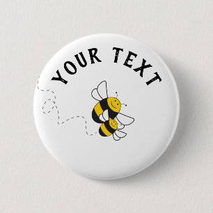 Personalised button for bumblebee baby shower