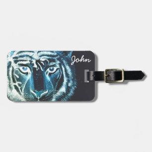 Personalised by name Tiger Design Luggage Tag