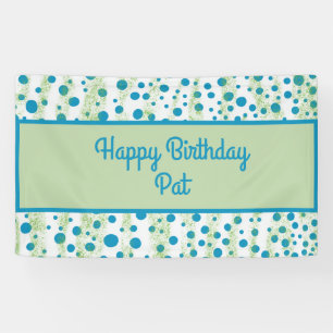 Personalised By the Sea Blue and Green Banner