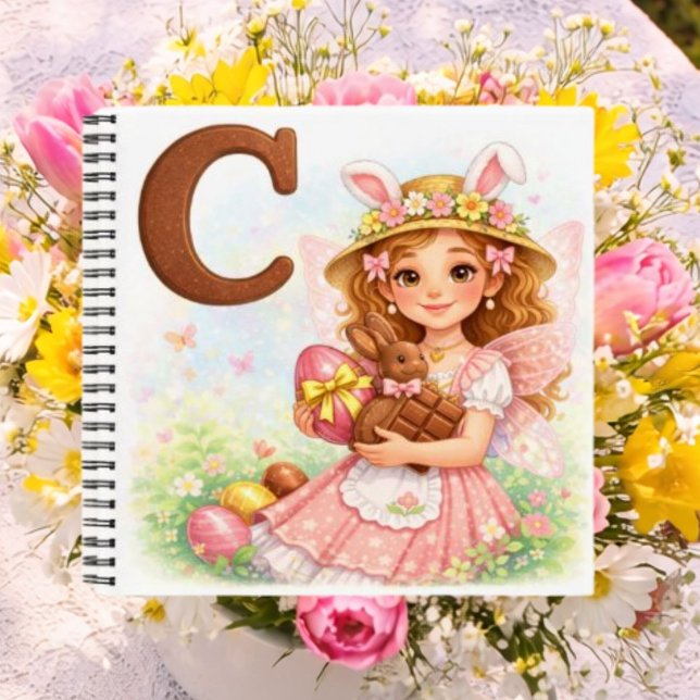 Personalised C Chocolate Gift for Girls Notebook (Creator Uploaded)