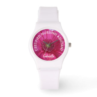 Personalised C.N.A. Pink Daisy Watch