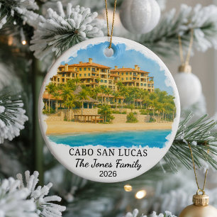 Personalised Cabo San Lucas Ceramic Ornament, Cust Tree Decoration