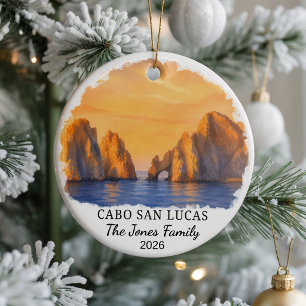 Personalised Cabo San Lucas Ceramic Ornament, Cust Tree Decoration