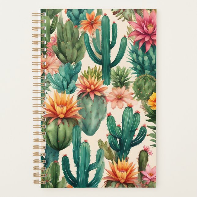 Personalised Cactus Art Print Planner (Front)