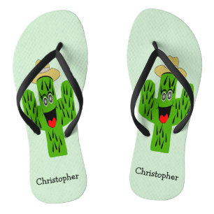 Personalised Cactus Design Jandals