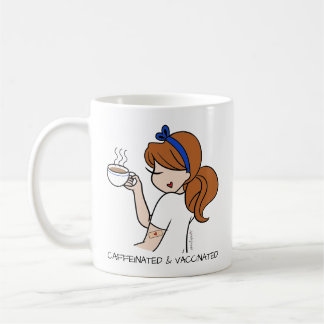 Personalised Caffeinated & Vaccinated Coffee Mug