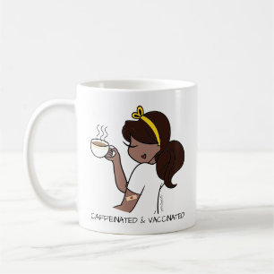 Personalised Caffeinated & Vaccinated Coffee Mug