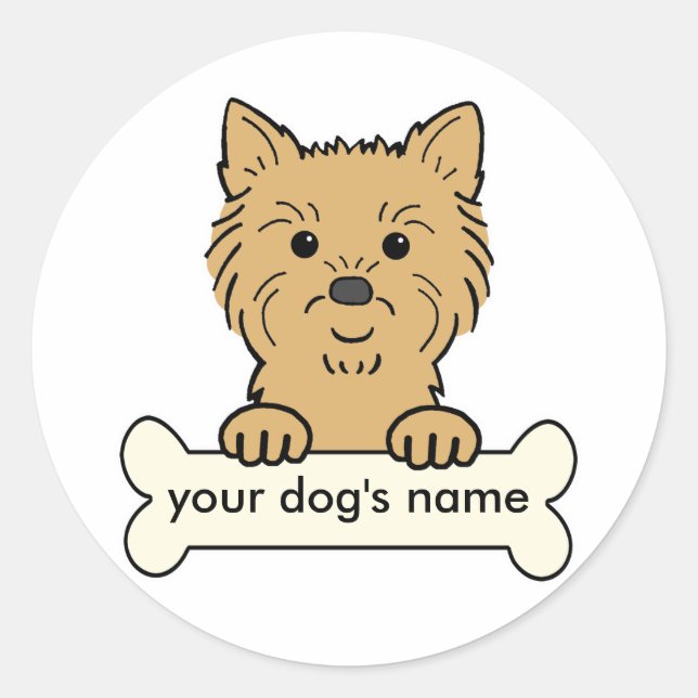 Personalised Cairn Terrier Classic Round Sticker (Front)