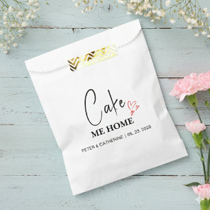 Personalised Cake Me Home Wedding Favour Bag
