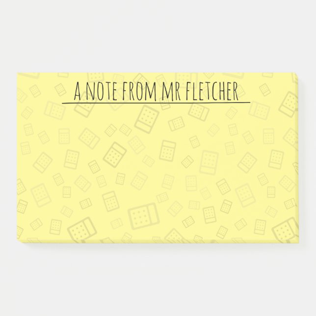 Personalised Calculator Pattern Notes (Front)