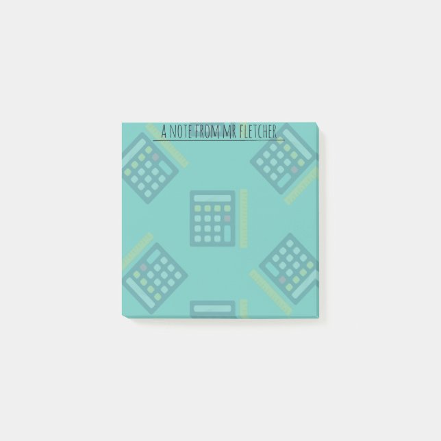 Personalised Calculators Math Post-it Notes (Front)