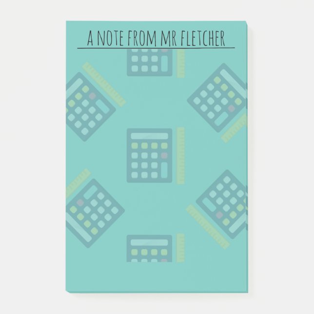 Personalised Calculators Math Post-it Notes (Front)