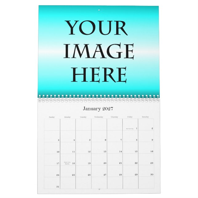 Personalised Calendar Template (Jan 2027)