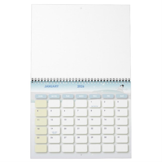 Personalised calendars (Jan 2026)