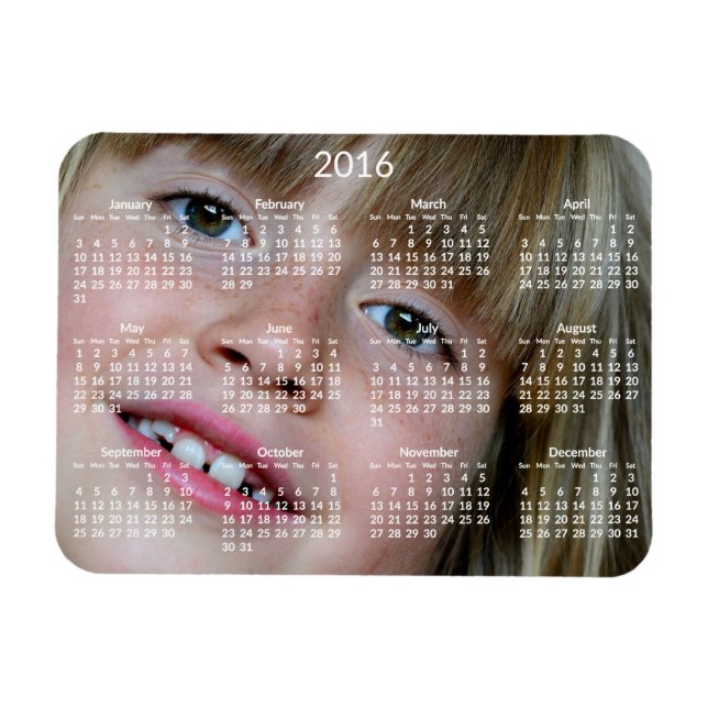 Personalised Calendars 2016 Flexible Magnet (Horizontal)