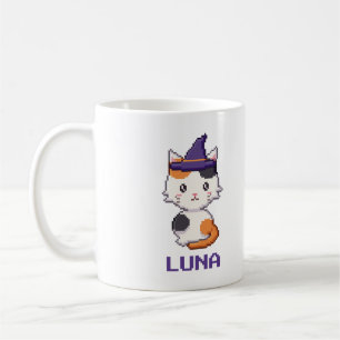 Personalised Calico Cat Halloween Mug