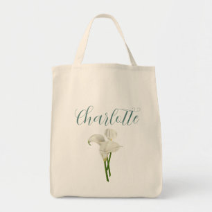 Personalised Calla Lily Tote Bag
